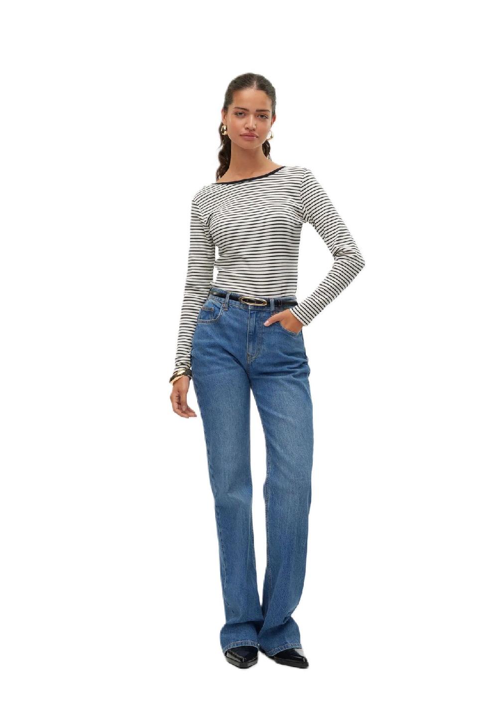 VERO MODA® Langarmshirt "Chloe" U-Ausschnitt für Damen Kauf eins, bekomm eins gratis