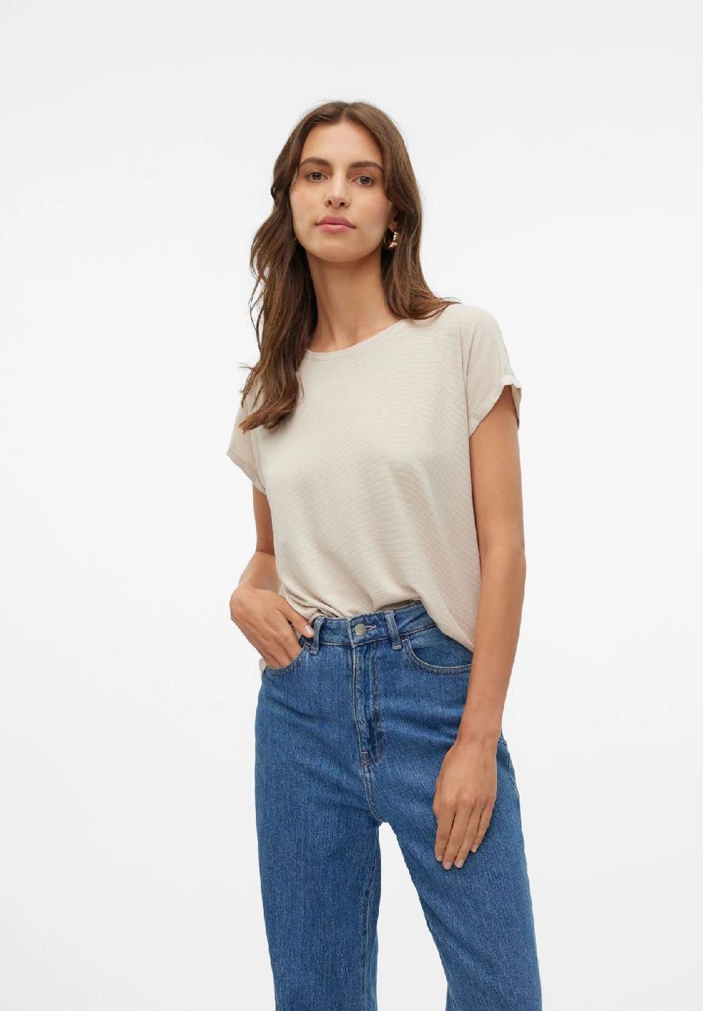 VERO MODA® T-Shirt "Lava" Rundhals für Damen Tägliche Deals