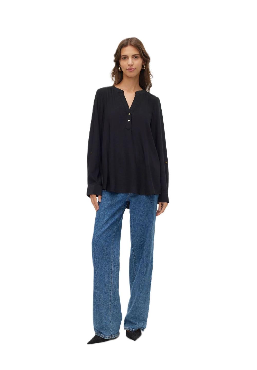 VERO MODA® Blusenshirt Split-Neck für Damen Tiefpreis