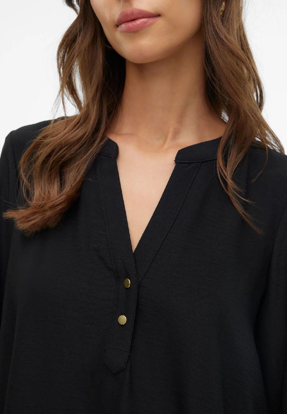 VERO MODA® Blusenshirt Split-Neck für Damen Tiefpreis
