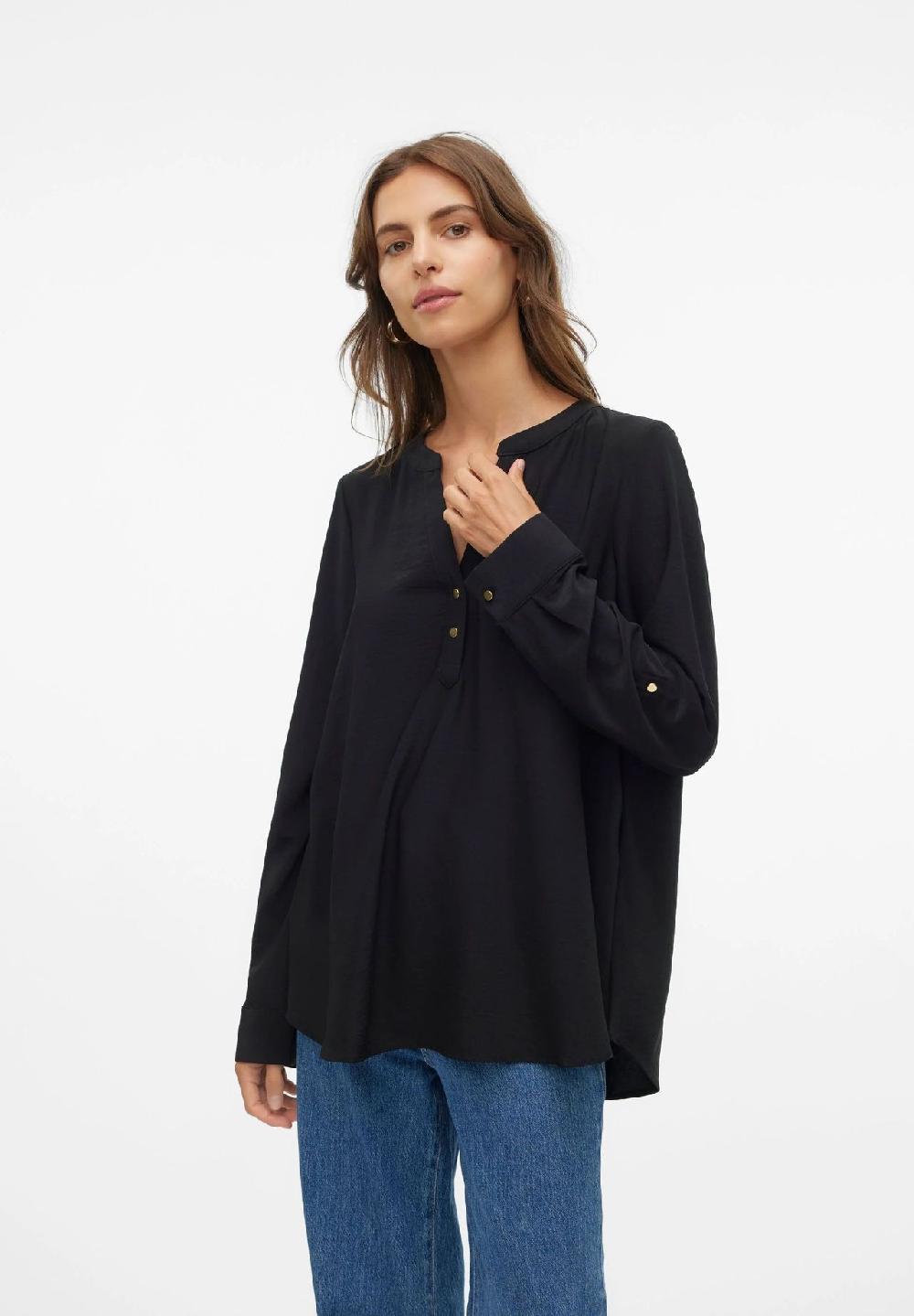 VERO MODA® Blusenshirt Split-Neck für Damen Tiefpreis