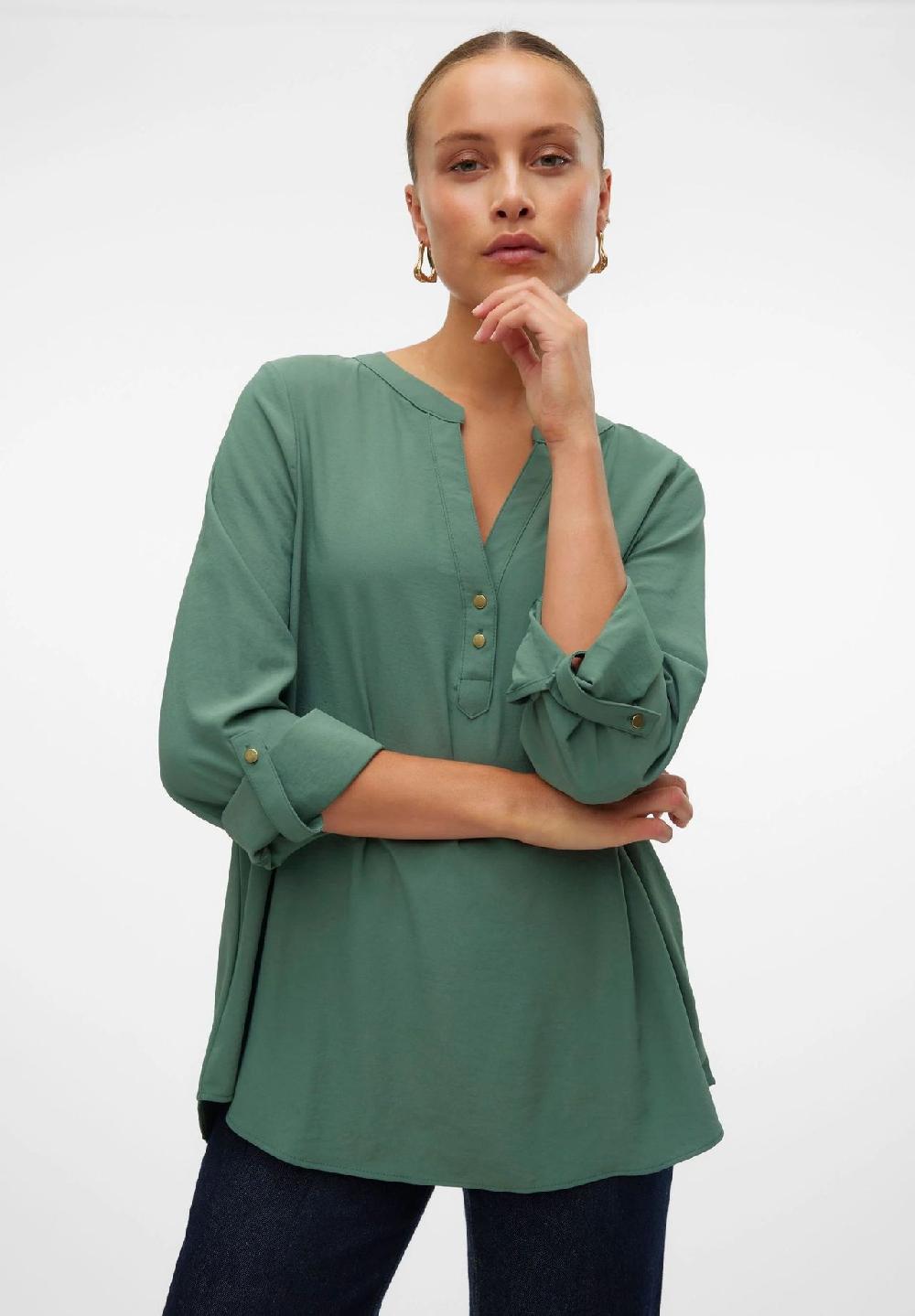 VERO MODA® Blusenshirt Split-Neck für Damen Super Sparpreis