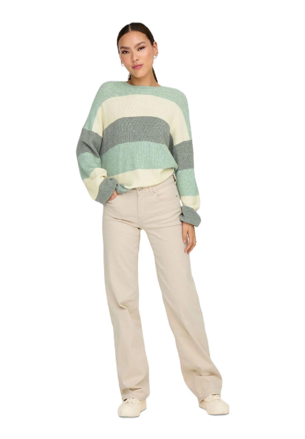 ONLY® Pullover Streifen Ballonärmel für Damen Bis zu 65% Rabatt