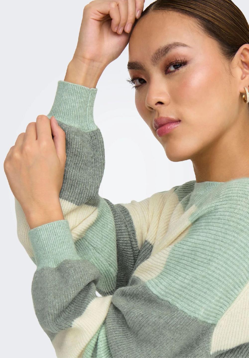 ONLY® Pullover Streifen Ballonärmel für Damen Bis zu 65% Rabatt