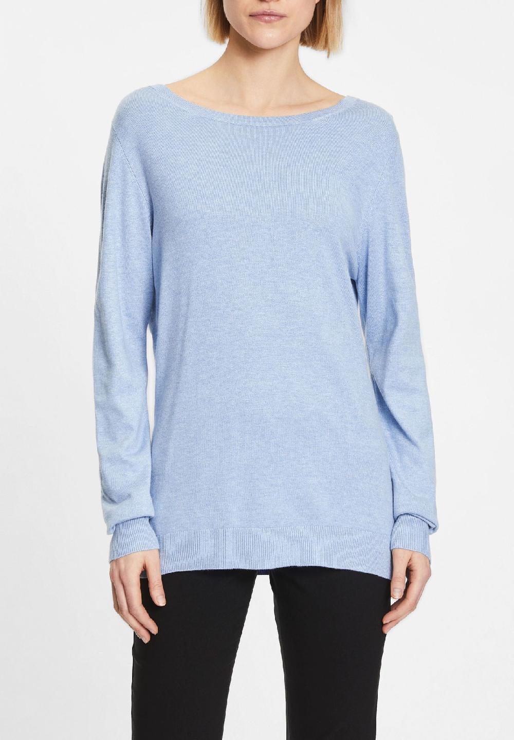 GALERIA essentials Pullover "Elea" U-Boot-Ausschnitt Rippbündchen für Damen Sonderangebot der Fabrik