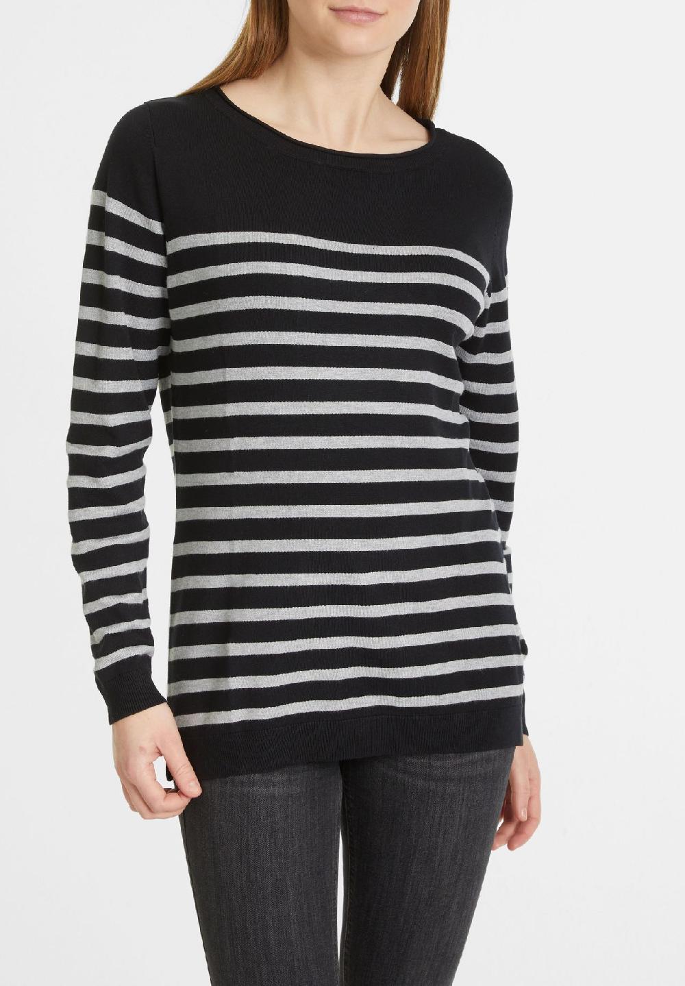 GALERIA essentials Pullover Rippbündchen Langarm Streifen für Damen Vierteljährliche Förderung