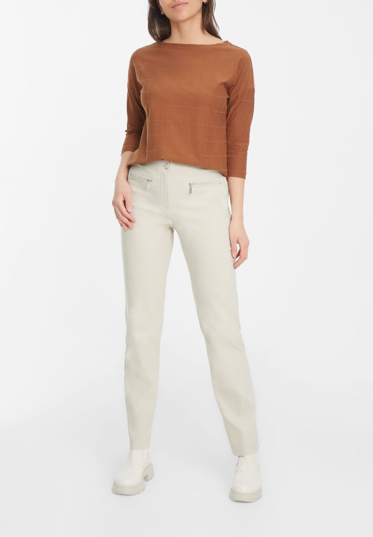 adagio Stoffhose "Tess " Reißverschlusstaschen für Damen Nur noch ein Tag übrig
