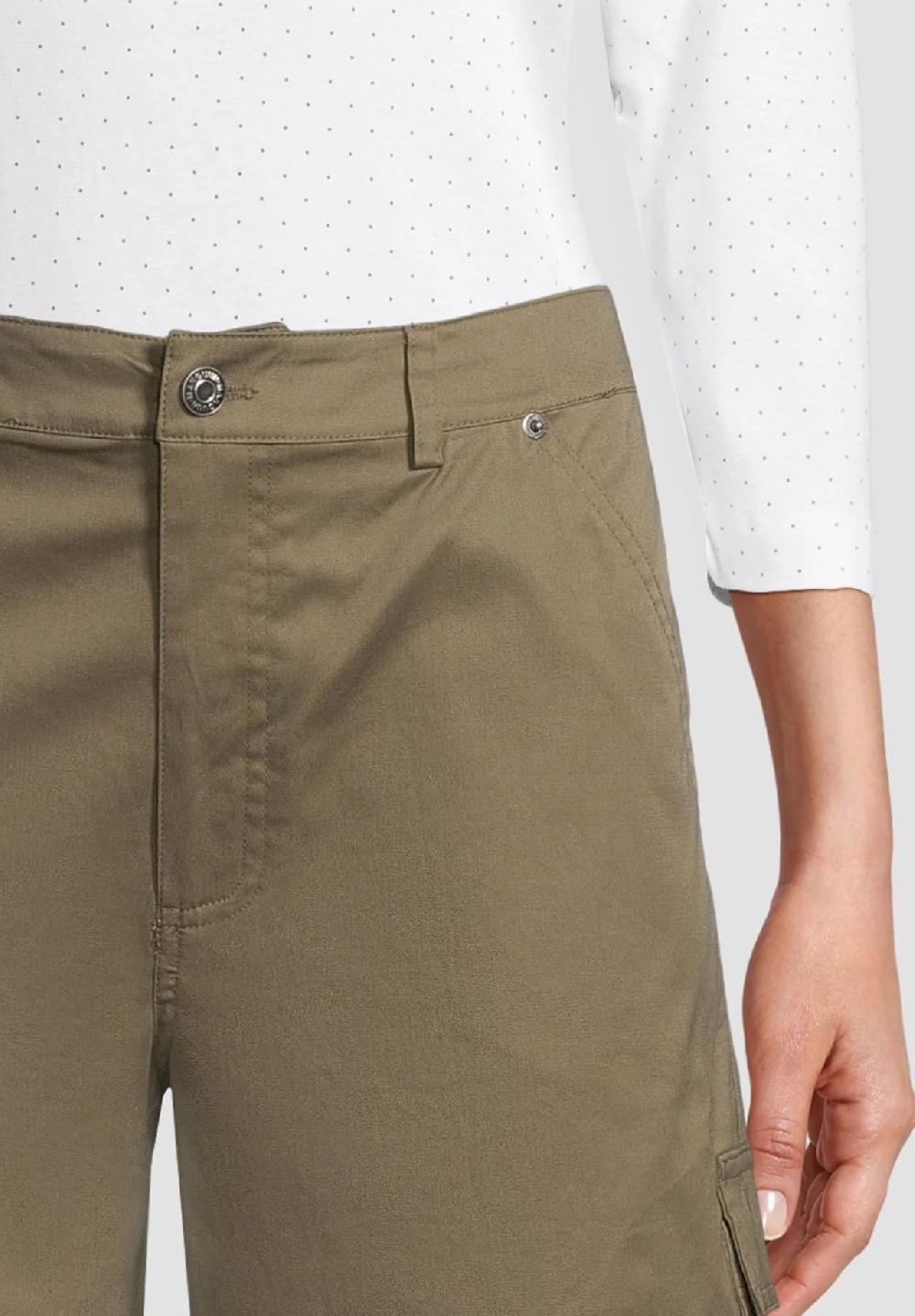 MANGUUN Cargohose Baumwolle-Stretch knöchellang für Damen Fabrikverkauf