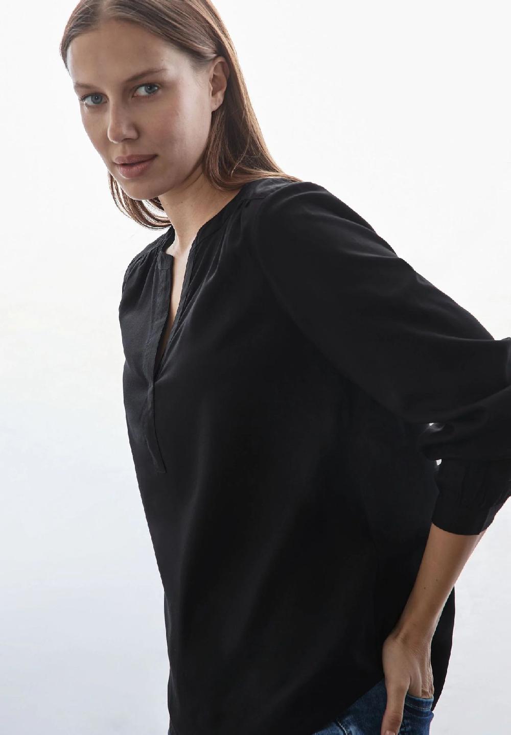 Street One Shirtbluse Split-Neck für Damen zollfrei