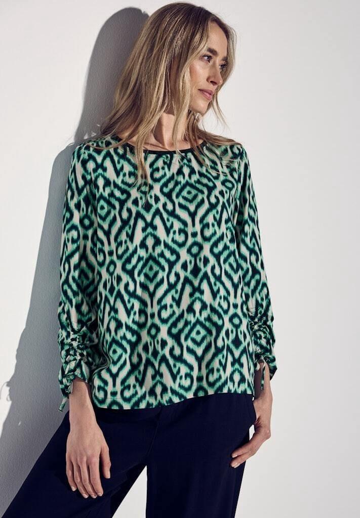 Street One Shirtbluse Raffung für Damen Vatertagsangebot