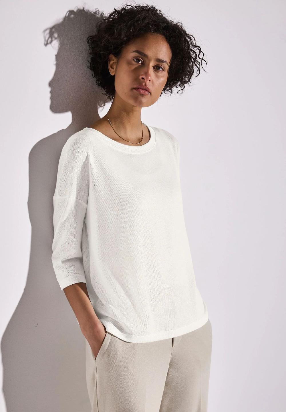 Street One Shirt U-Boot-Ausschnitt 3/4-Arm für Damen Zeitlich begrenztes Angebot