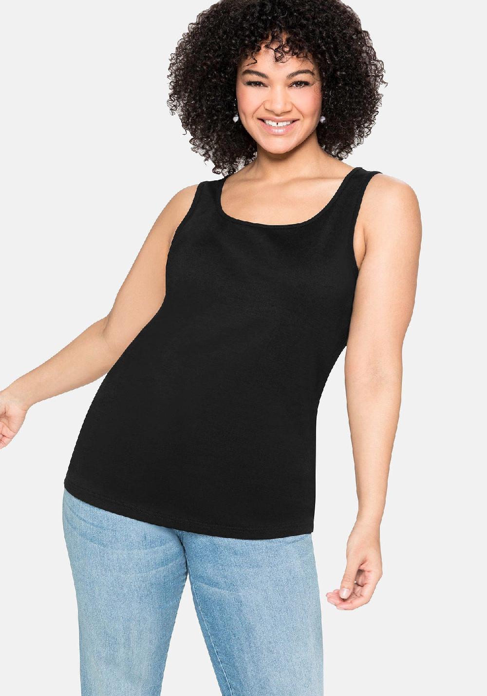 sheego Tanktop aus reiner Baumwolle Blitzangebot