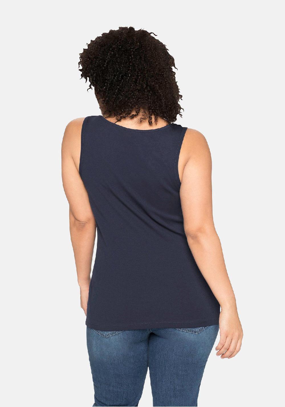 sheego Tanktop aus reiner Baumwolle Große Rabatte