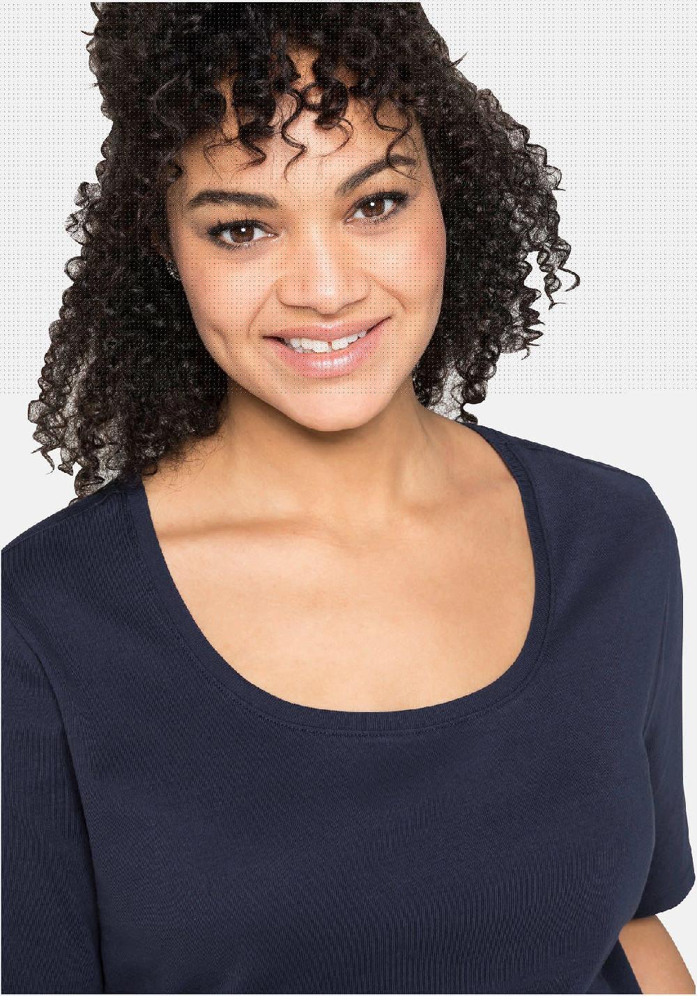 sheego T-Shirt aus reiner Baumwolle Räumungsverkauf