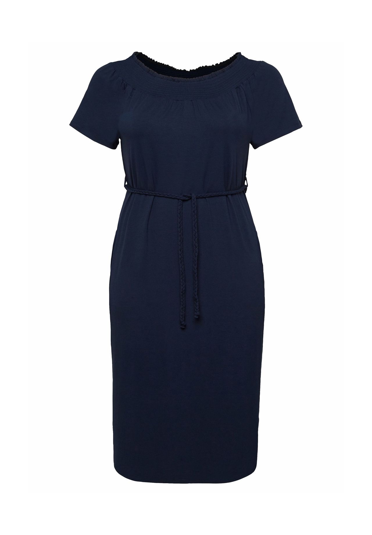 sheego Strandkleid mit Bindeband und Carmenausschnitt Kauf eins, bekomm eins gratis