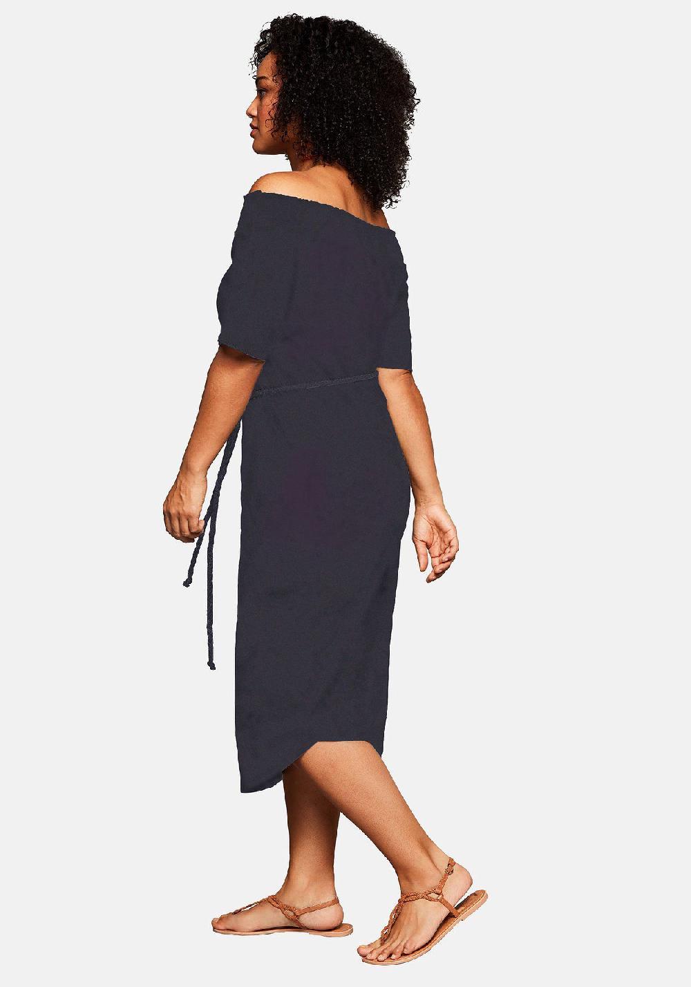 sheego Strandkleid mit Bindeband und Carmenausschnitt Kauf eins, bekomm eins gratis