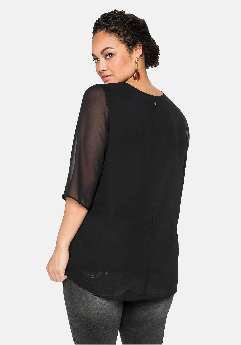 sheego Tunika im Lagenlook mit Chiffon Super Sparpreis