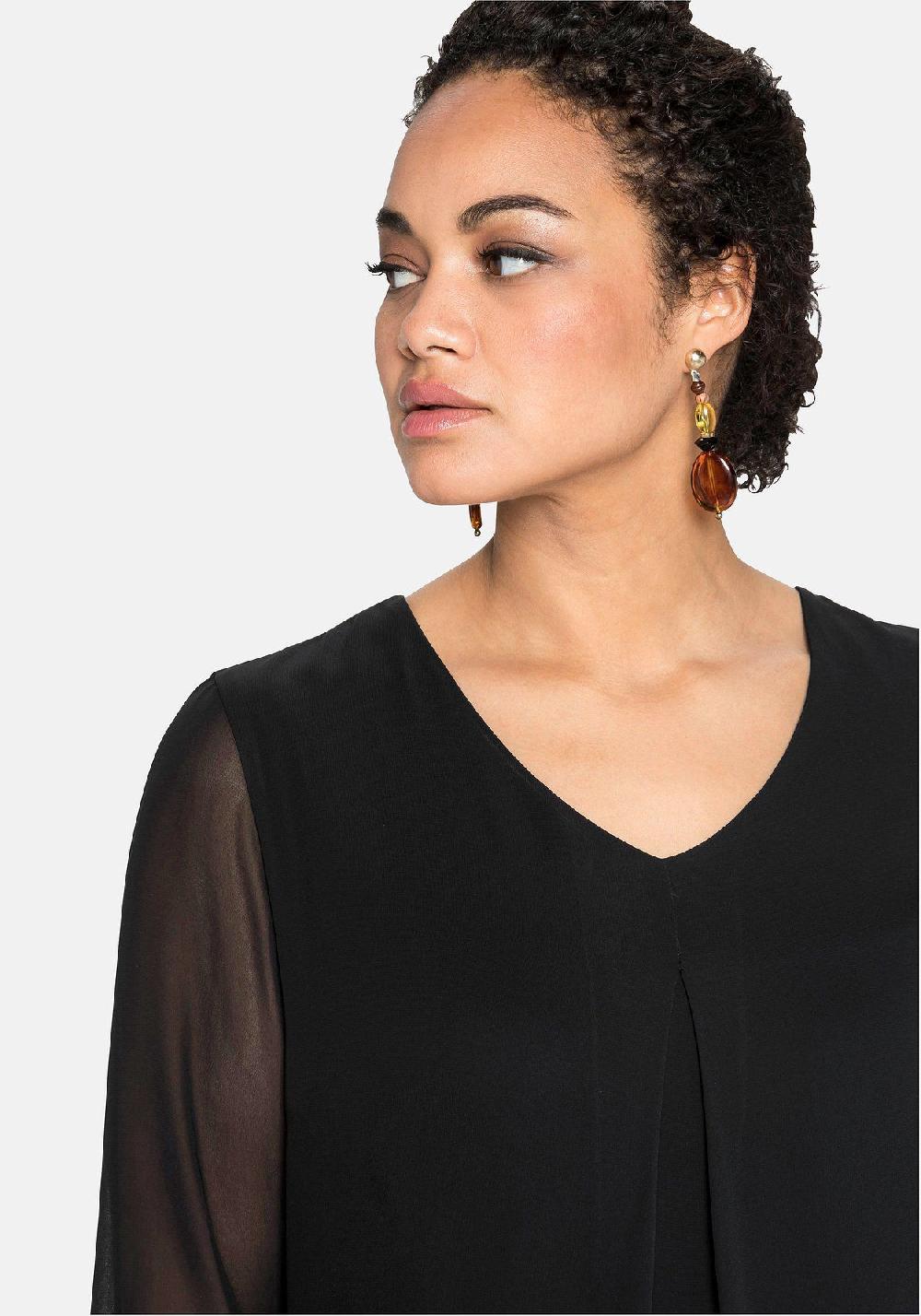 sheego Tunika im Lagenlook mit Chiffon Super Sparpreis