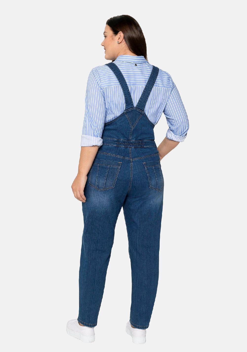 sheego Jeans-Latzhose in Latzform aus elastischem Baumwollmix Bis zu 65% Rabatt