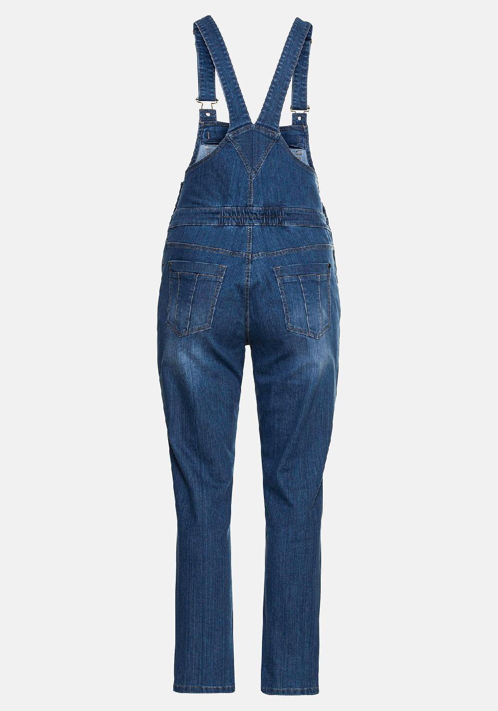 sheego Jeans-Latzhose in Latzform aus elastischem Baumwollmix Bis zu 65% Rabatt