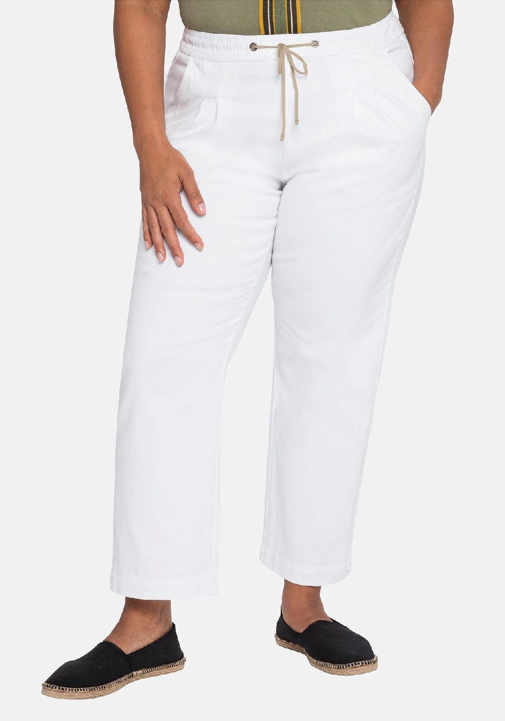 sheego Joggpants mit dehnbarem Bund und Bindeband Super Rabatt