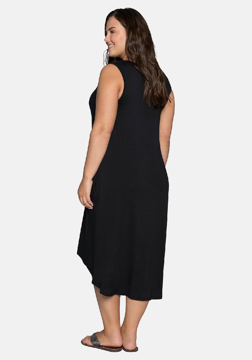 sheego Strandkleid mit Taschen im Vokuhilaschnitt Clearance-Verkauf