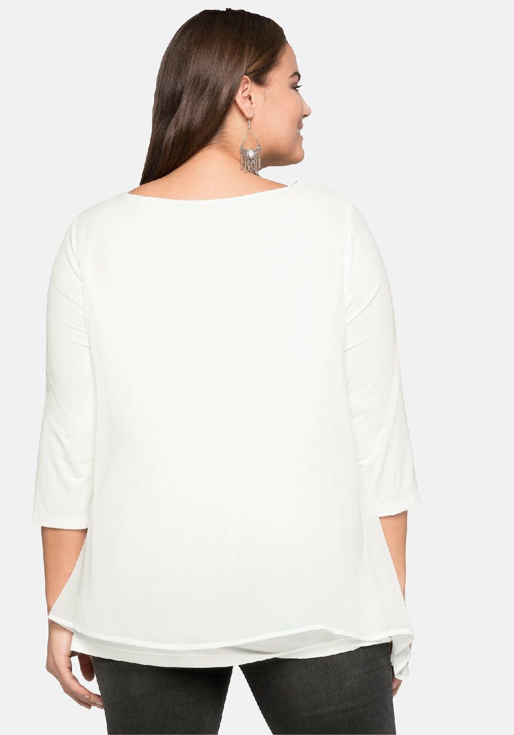 sheego Blusenshirt in leichter A-Linie mit Zipfelsaum Fabrikladen
