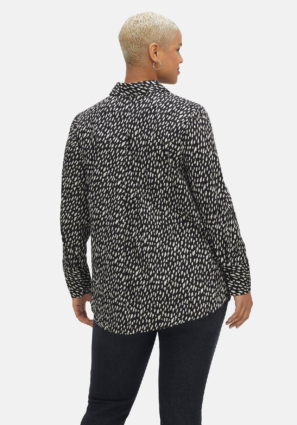 sheego Hemdbluse mit Alloverdruck aus Popeline-Qualität Auslauf