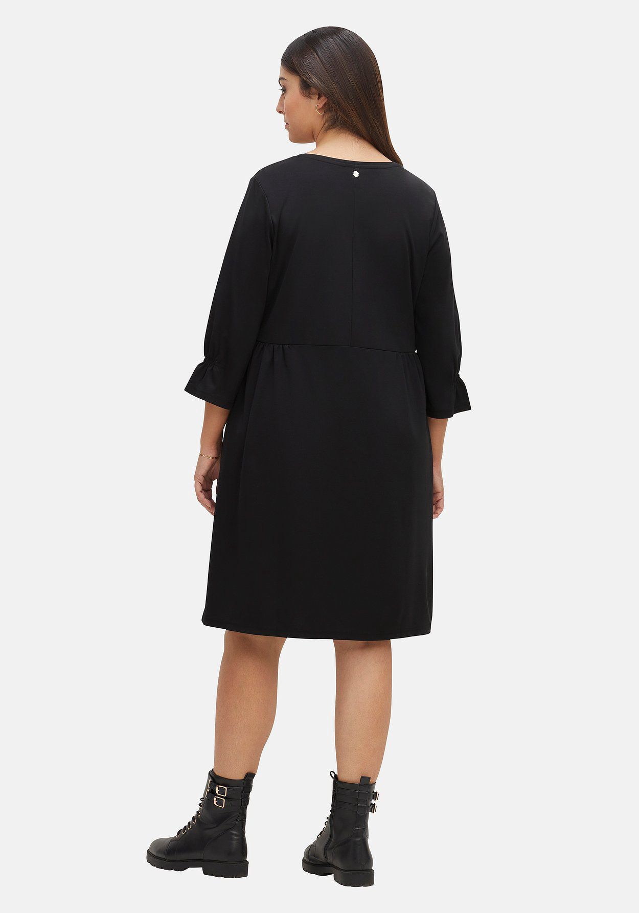 sheego Shirtkleid mit gerafften 3/4-Ärmeln Verkauf