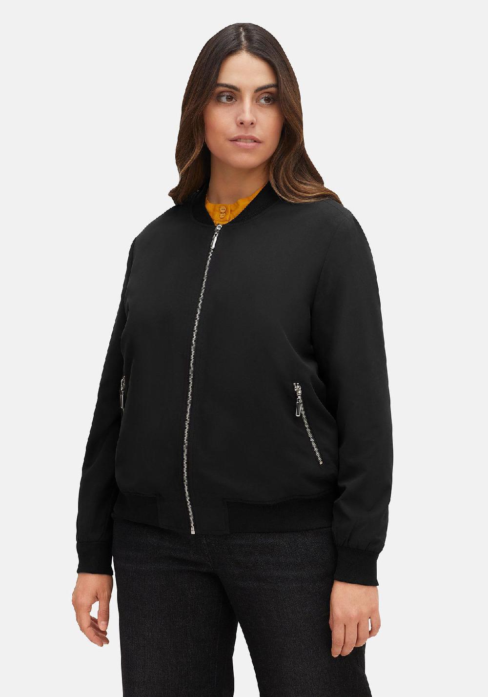 sheego Blouson mit Rippbündchen und Reißverschluss Hotsell