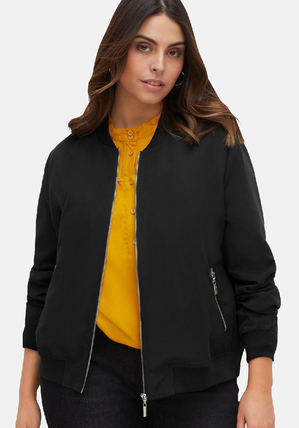 sheego Blouson mit Rippbündchen und Reißverschluss Hotsell