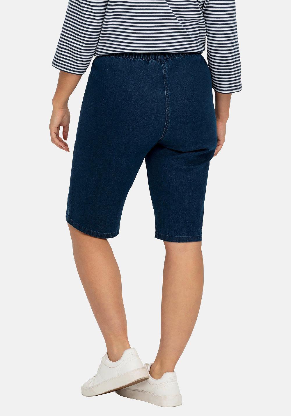 sheego Jeans-Bermudas mit Gummibund im Doppelpack Fabrikverkauf