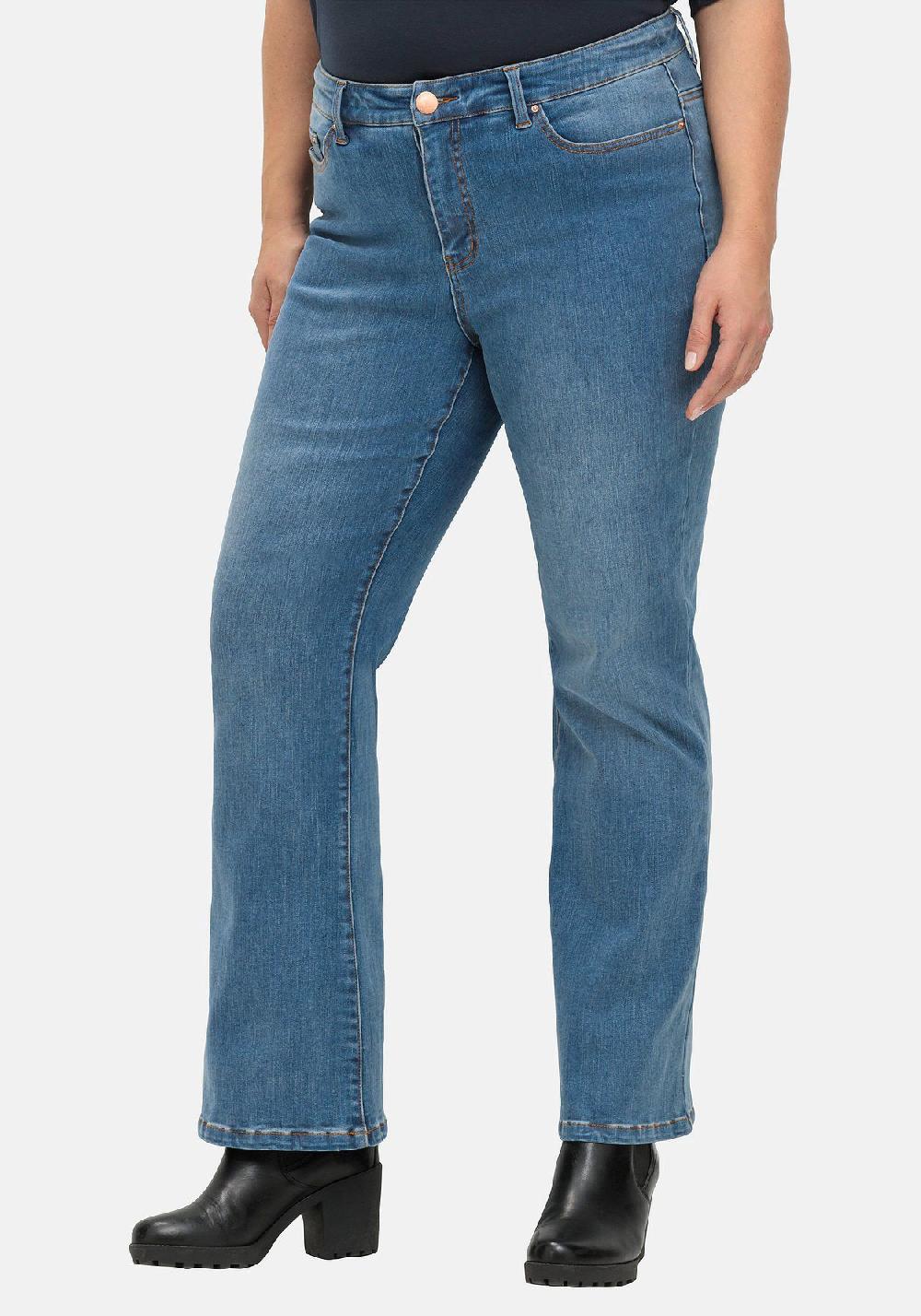 sheego Bootcut Stretch-Jeans mit Bodyforming-Effekt mit Bodyforming-Effekt Günstig kaufen