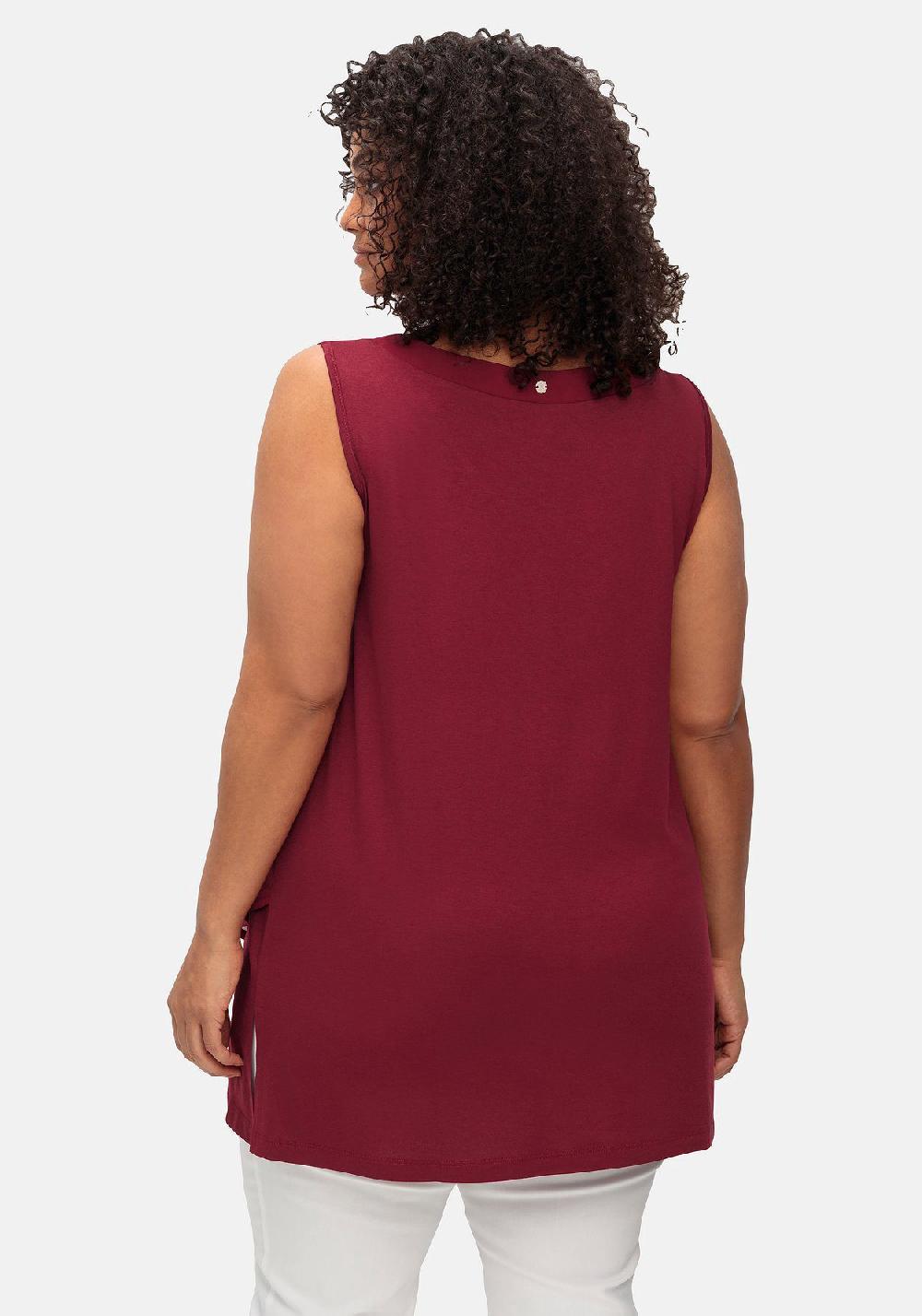 sheego Top mit Chiffon und blickdichtem Jersey Versandkostenfrei