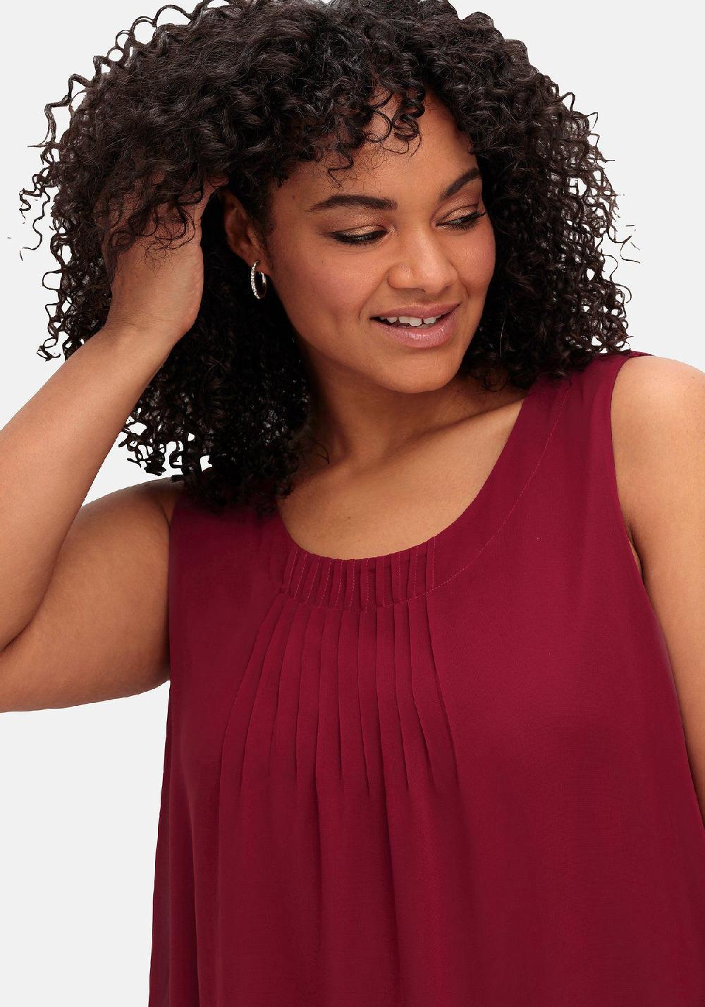 sheego Top mit Chiffon und blickdichtem Jersey Versandkostenfrei