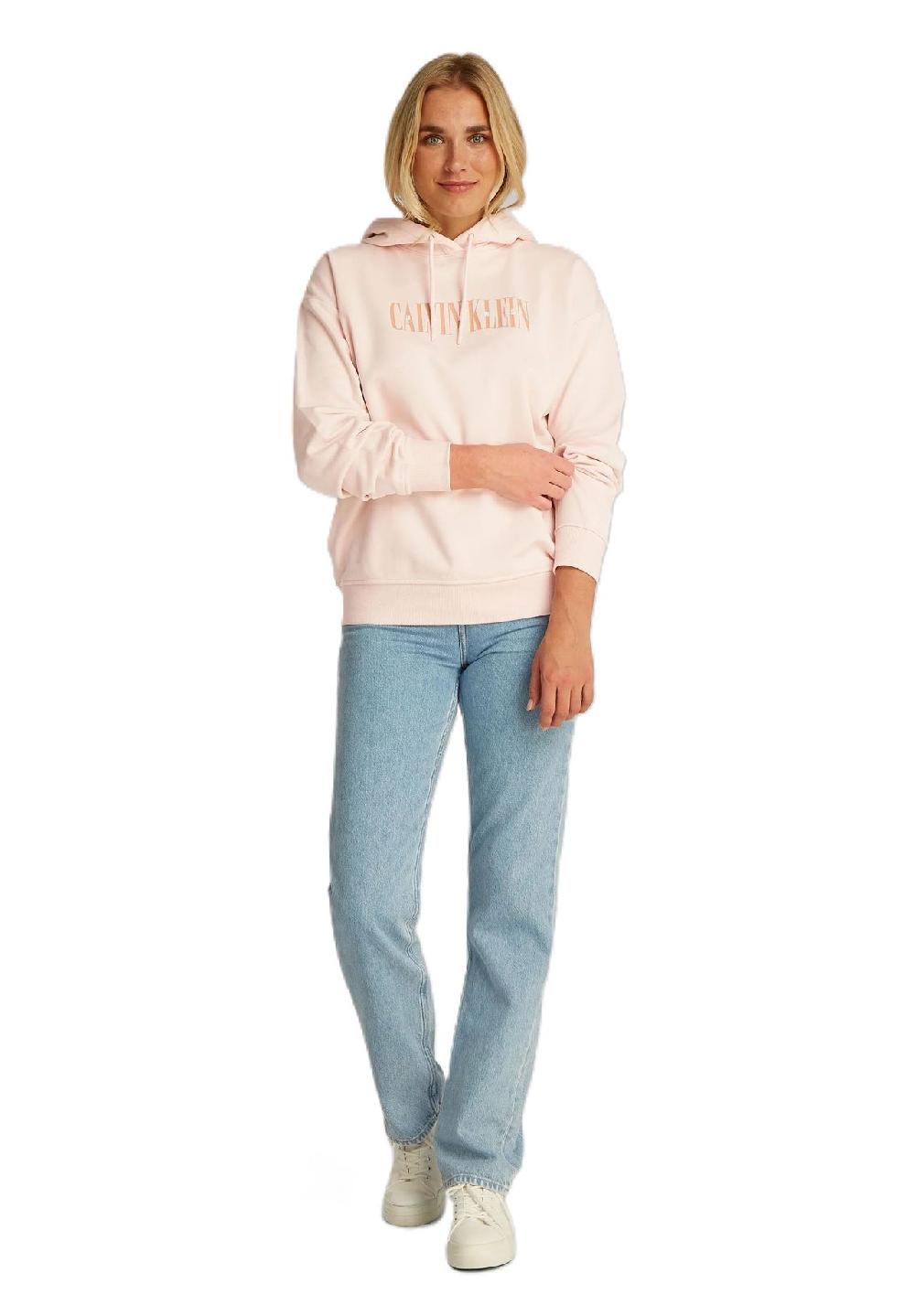 Calvin Klein Jeans Hoodie Rippbündchen Baumwolle für Damen Exklusivangebot