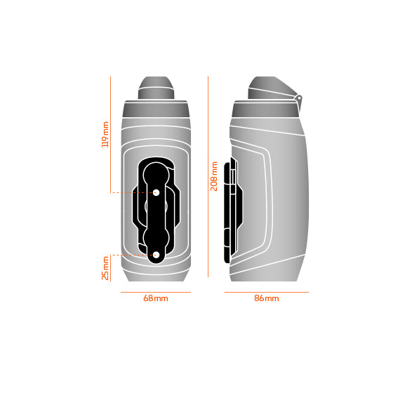 Fidlock Fidlock Twist Bottle 590 inkl. Base Fahrrad-Befestigung transparent/sc &vert; fahrrad.de