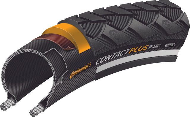 Continental Continental Contact Plus Drahtreifen SafetyPlus Breaker 28" Reflex &vert; fahrrad.de Online