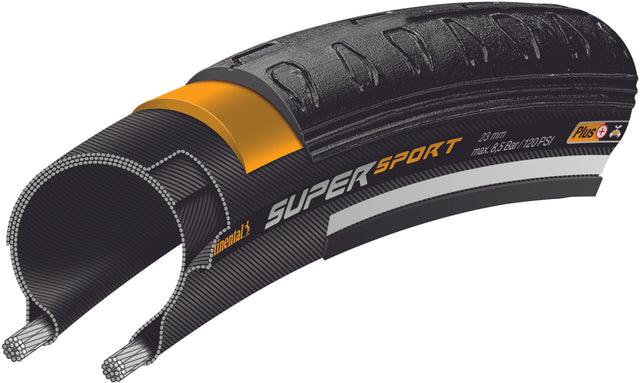 Continental Continental Super Sport Plus Drahtreifen 28-622 schwarz &vert; fahrrad.de Black Friday